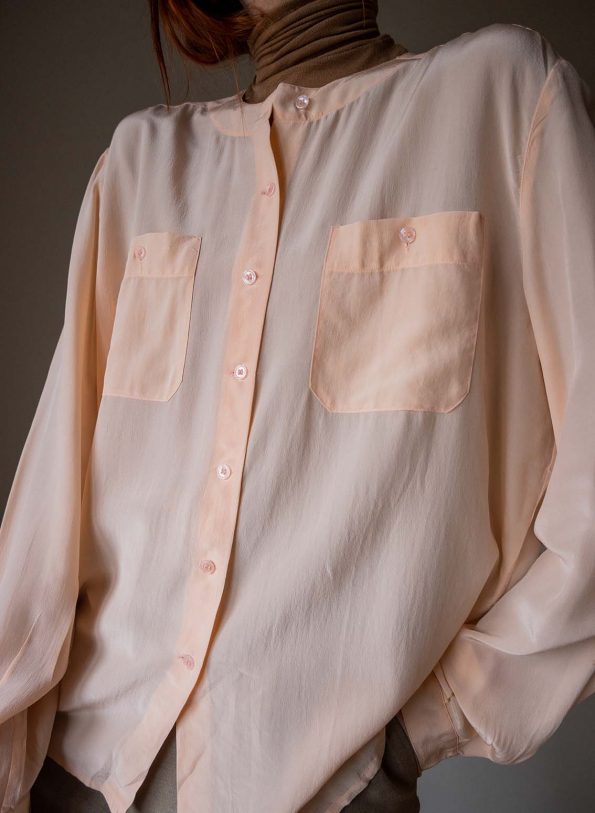 The soft pink 100% silk blouse - Size 34 up to 46 - Image 6