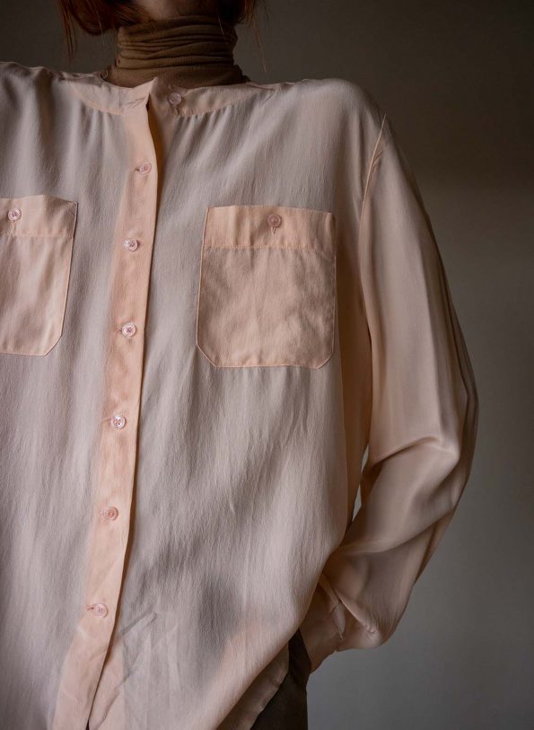 The soft pink 100% silk blouse - Size 34 up to 46 - Image 5