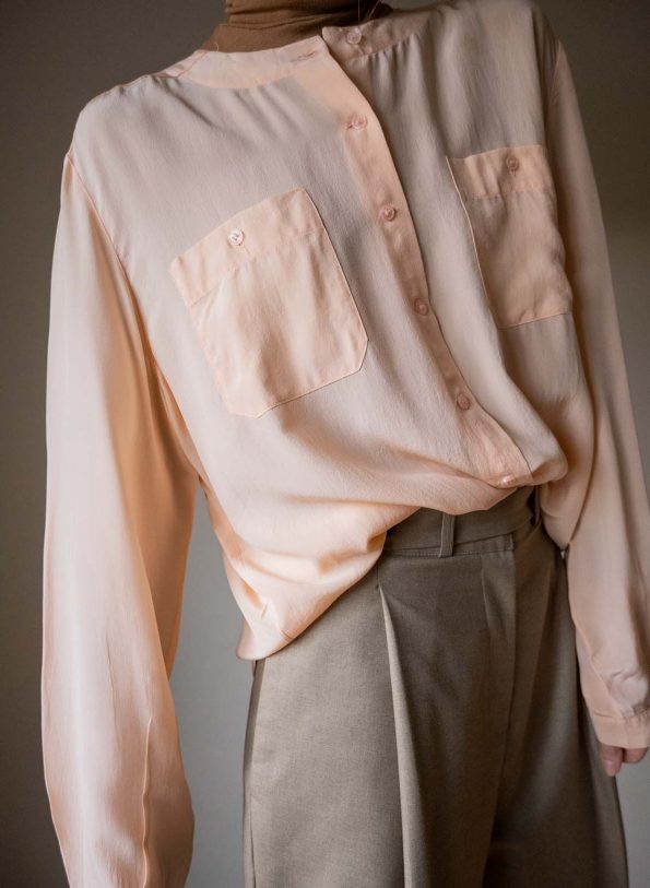 The soft pink 100% silk blouse - Size 34 up to 46 - Image 4