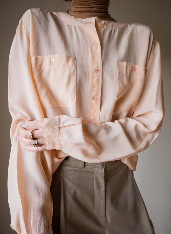 The soft pink 100% silk blouse - Size 34 up to 46 - Image 3