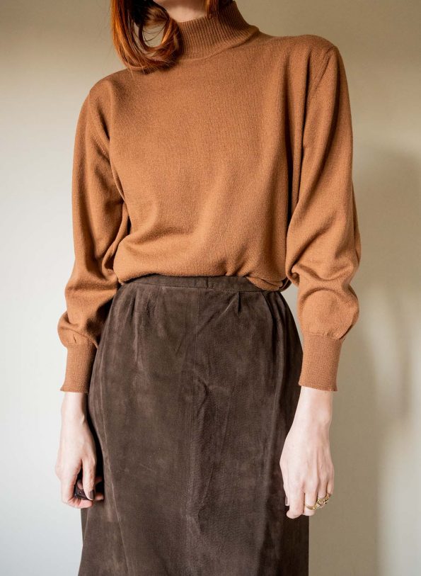 The brown suede leather skirt - Size XS - Image 3
