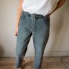 The greenish washed denim - Size 27 INCH