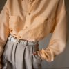 The peach pink 100% silk blouse - Size 34 up to 46 - Image 4