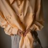 The peach pink 100% silk blouse - Size 34 up to 46 - Image 2