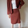 The cashmere blazer and skirt suit - Size 40