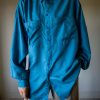 The 100% silk teal basic shirt - Size XS up to XL - Image 3