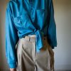 The 100% silk teal basic shirt - Size XS up to XL - Image 5