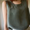 The 100% silk singlet set in dark olive green - Size 34 up to 36 - Image 5