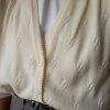The cream pearly and embroidered cardigan - Size up to 44 - Image 8