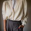 The cream pearly and embroidered cardigan - Size up to 44 - Image 2