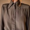 The 100% silk brown 70’s blouse - Size up to 36 - Image 7