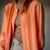 The tangerine 100% silk blouse - Size up to 42 - Image 3