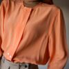 The tangerine 100% silk blouse - Size up to 42