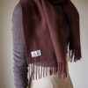 The 100% wool brown scarf - Image 4