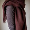 The 100% wool brown scarf - Image 3