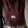 The 100% wool brown scarf - Image 2