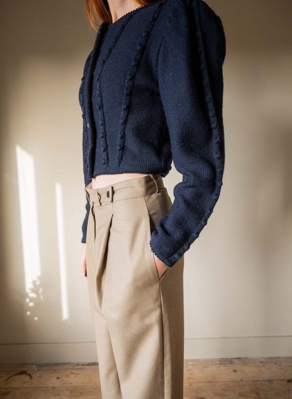 The navy blue trachten knit in 100% wool - Size up to 38 - Image 3