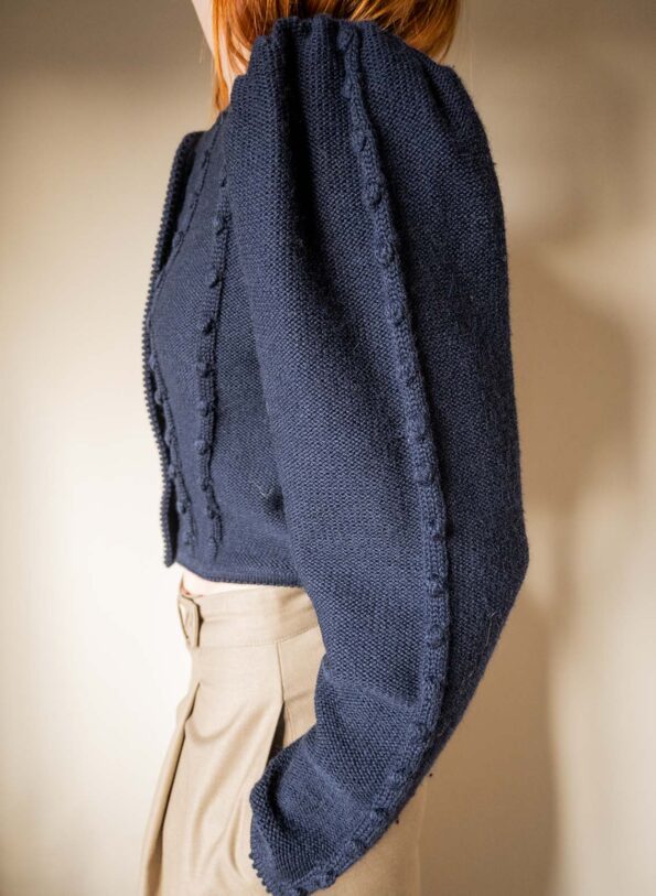 The navy blue trachten knit in 100% wool - Size up to 38 - Image 7