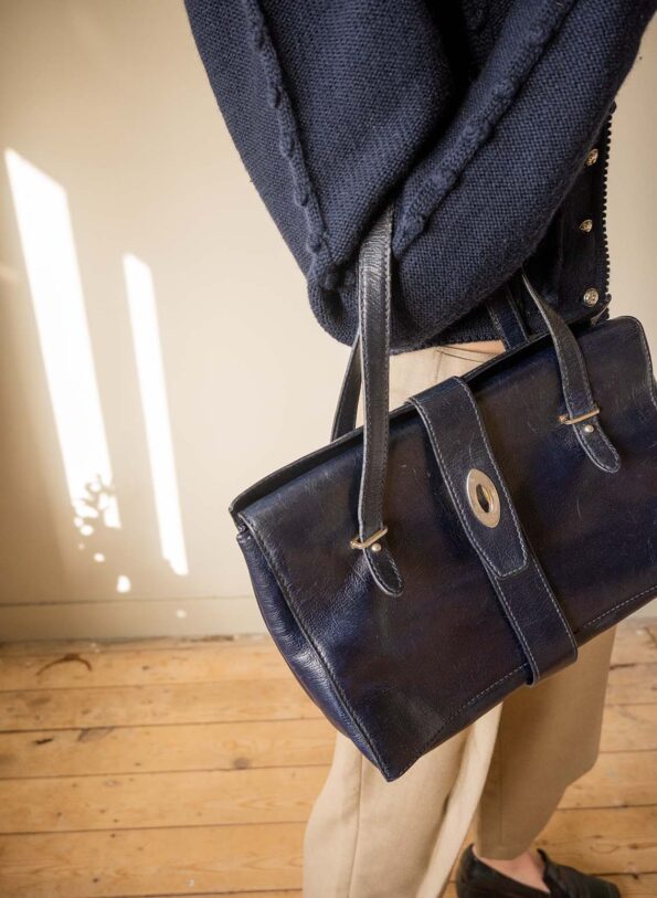 The navy blue trachten knit in 100% wool - Size up to 38 - Image 9