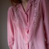 The silk soft pink embroidered blouse - Size up to 36 - Image 6