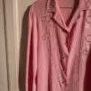 The silk soft pink embroidered blouse - Size up to 36 - Image 4