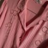 The silk soft pink embroidered blouse - Size up to 36