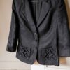 The black detailed pocket 100% linen blazer - Size up to 38 - Image 3