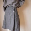 The Yves saint Laurent YSL wool grey melange skirt - Size up to M