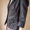 The black detailed pocket 100% linen blazer - Size up to 38 - Image 7