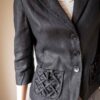 The black detailed pocket 100% linen blazer - Size up to 38 - Image 8