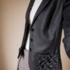 The black detailed pocket 100% linen blazer - Size up to 38 - Image 9
