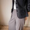 The black detailed pocket 100% linen blazer - Size up to 38 - Image 11