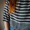 The 100% silk striped cropped blouse - Size up to 38 - Image 5