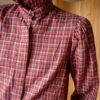 The checkered plisse collar blouse - Size up to 38 - Image 2