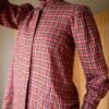 The checkered plisse collar blouse - Size up to 38 - Image 4