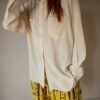 The cream 100% silk blouse - Size up to 40