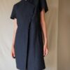 The 100% linen black tailored dress - Size up to 36