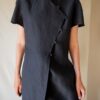 The 100% linen black tailored dress - Size up to 36 - Image 3