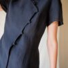 The 100% linen black tailored dress - Size up to 36 - Image 4