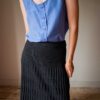 The wool pleat knitted skirt - Size up to 38 - Image 3