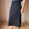 The wool pleat knitted skirt - Size up to 38