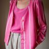The bright pink  silk singlet - Size up to M - Image 2