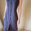 The linen striped blue buttoned dress - Size up to 36 - Image 6