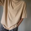 The simple beige oversized tee - Size up to XL - Image 3
