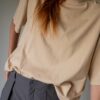 The simple beige oversized tee - Size up to XL - Image 6