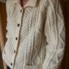 No 3. The classic Aran cardigan in 100% wool - Size up to 40 - Image 3