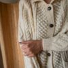No 3. The classic Aran cardigan in 100% wool - Size up to 40 - Image 5