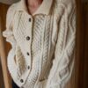 No 3. The classic Aran cardigan in 100% wool - Size up to 40