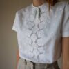 The embroidered 1950’s cotton blouse - Size up to 38