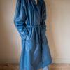 The denim blue coated cotton trenchcoat - Size up to L